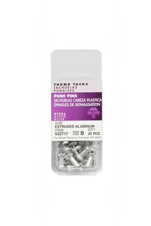 Push Pins Aluminum 25pc (532717)
