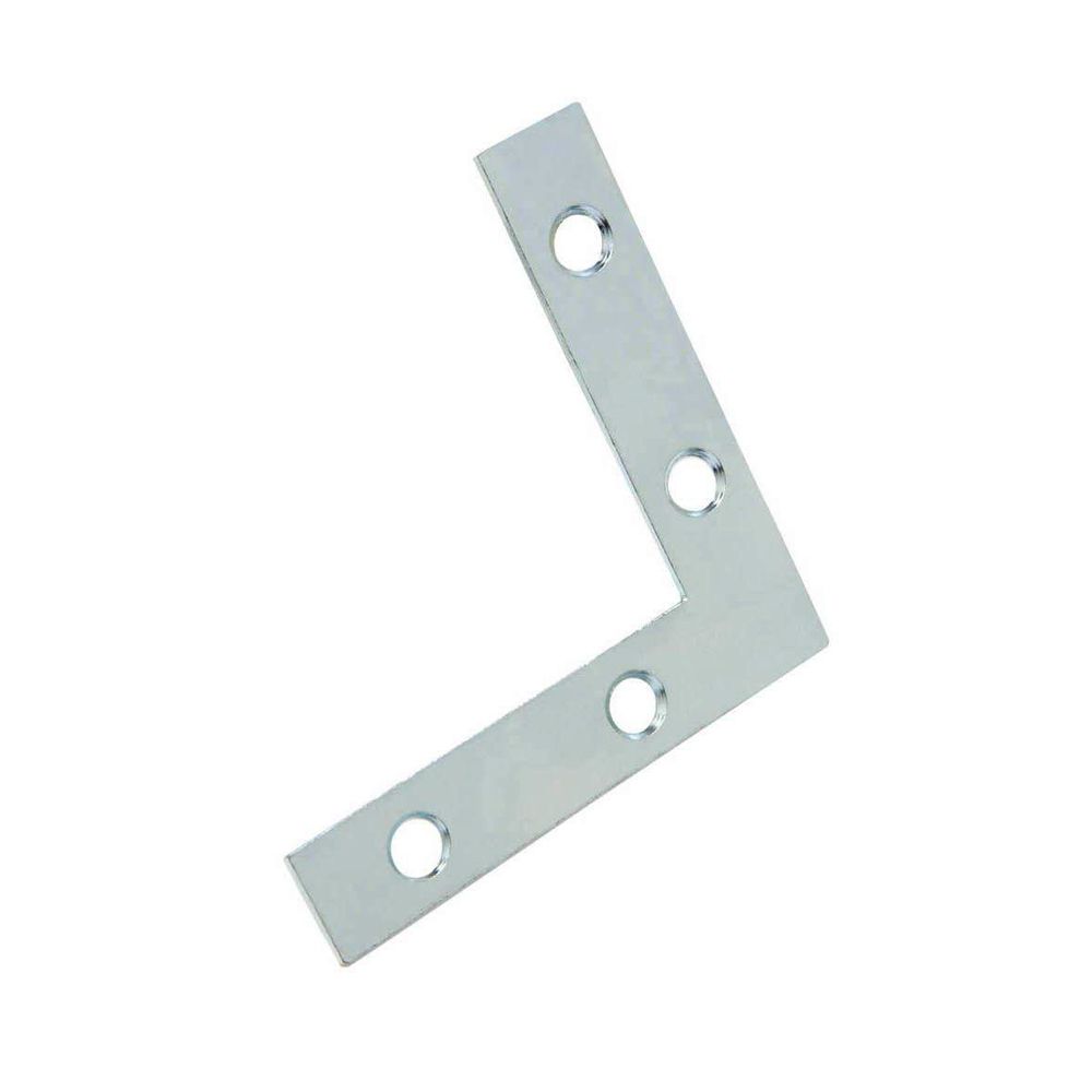 Corner Brace Flat Zinc 3-1/2in x 5/8in