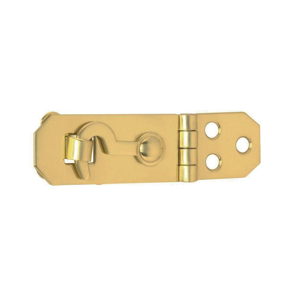 Hasp with Hook Satin Brass 3/4in