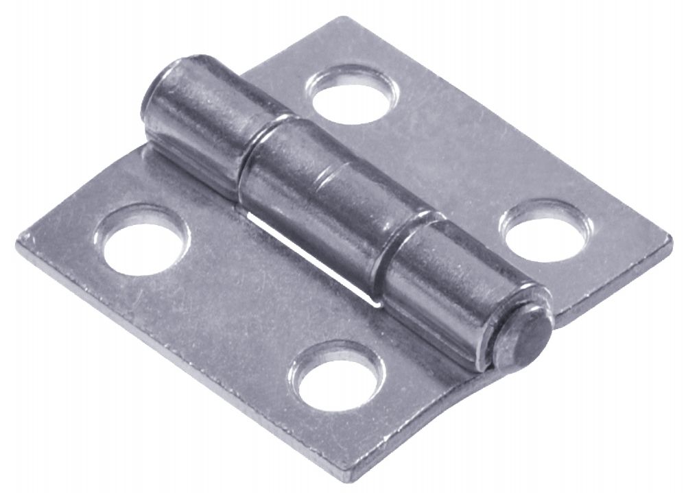 Hinge Fixed Pin Zinc 1-1/2in 2pc