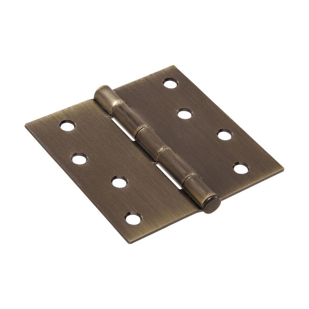 Hinge Door Square Antique Brass 4in
