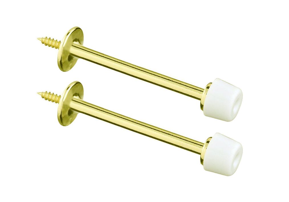 Door Stop Spring Brass Plated 3in