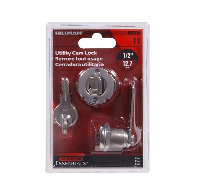 Utility Cam Lock Zinc 1/2in
