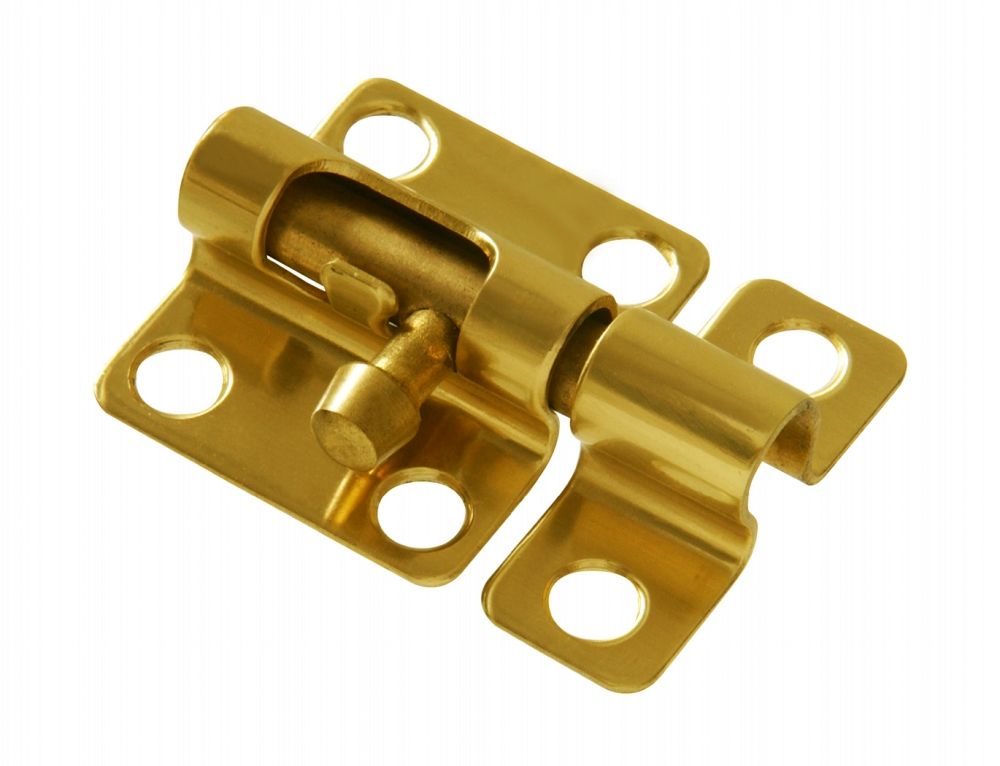 Barrel Bolt Mini Solid/Bright Brass 2in