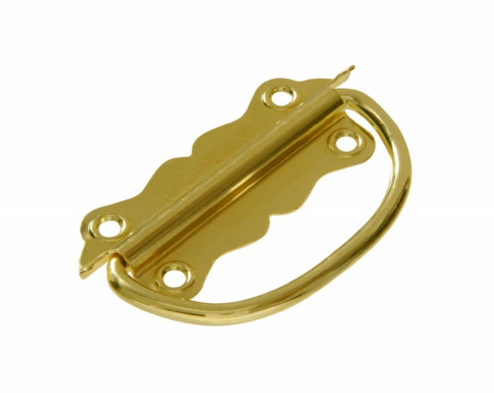 Handle Chest Brass Plated 3-1/2in 2pc