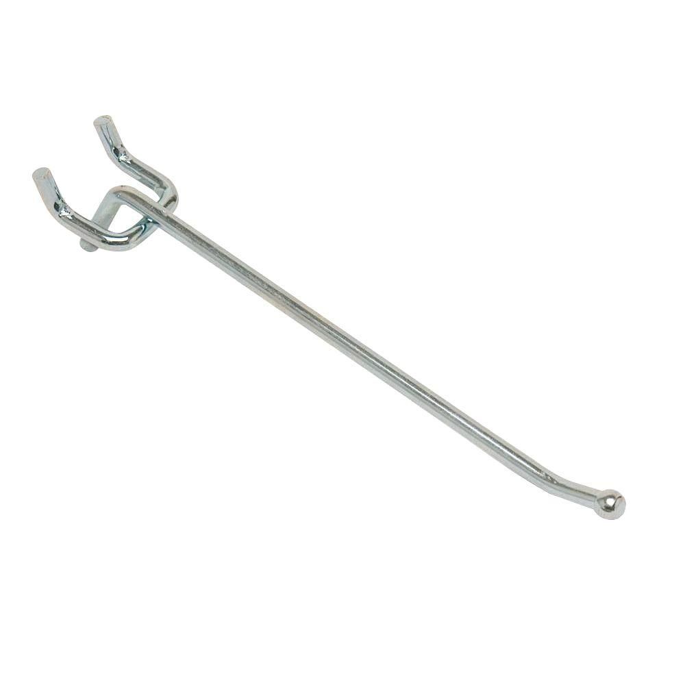 Peg Hook Single Zinc 1/8in x 4in