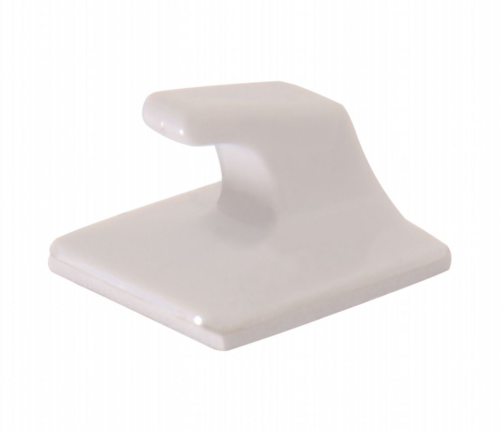 Hook Adhesive Plastic Small White