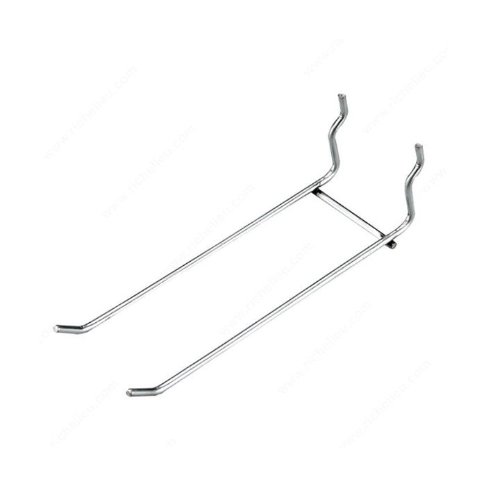 Peg Hook Double Zinc 6in