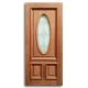 Kingston Door Mahogany Oval Brass 32in x 80in