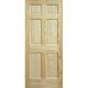 Clear Pine Door 6-Panel 24in x 80in