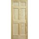 Clear Pine Door 6-Panel 36in x 80in