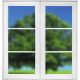Window Casement with Muntin Side Push Out 36in x 38in