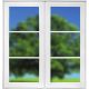 Window Casement with Muntin Side Push Out 36in x 38in