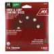 Ace 60 Grit Hook And Loop (Velcro) Vented Sanding Discs 5pk