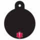 Medical Alert Pet Tag Circle Black And Red (136578)
