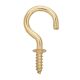 Cup Hook Brass 1-1/2in