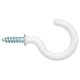 Cup Hook White 7/8in