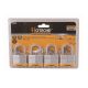 Hoteche Padlock Set Laminated Steel 4pc. 40mm (1-1/2in.) (181502)