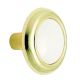 Knob Polished Brass/White (244WPB)