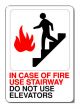 Sign Fire-Stairway 5in x 7in (5435201)