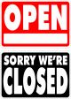 Sign Open/Closed Reverse 9in x 12in (5086053)