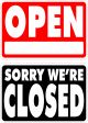 Sign Open/Closed Reverse 9in x 12in (5086053)