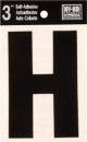Letter H Self Adhesive 3in