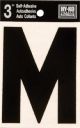 Letter M Self Adhesive 3in