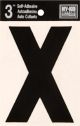 Letter X Self Adhesive 3in