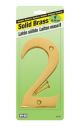 Number 2 House Solid Brass