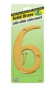 Number 6 House Solid Brass
