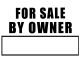 Sign For Sale By Owner 20in x 24in (55891)
