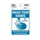 HY-KO Wash Your Hands Sign 5in x 7in