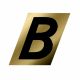 Letter B Black/Gold 1-1/2in