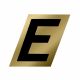 Letter E Black/Gold 1-1/2in