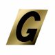 Letter G Black/Gold 1-1/2in