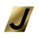 Letter J Black/Gold 1-1/2in