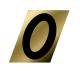 Letter O Black/Gold 1-1/2in