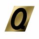 Letter Q Black/Gold 1-1/2in