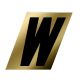 Letter W Black/Gold 1-1/2in