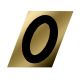Number 0 Black/Gold 1-1/2in