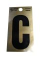 Letter C Black/Gold 2in