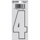 Self Adhesive Number White #4 3in