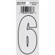 Self Adhesive Number White #6 3in