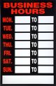 Sign Business Hours 8in x 12in