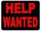 Sign Help Wanted 8in x 12in