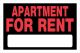Sign Apartment For Rent 8in x 12in (839922)