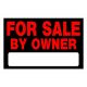 Sign For Sale By Owner 8in x 12in