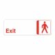 Exit Sign Self Adhesive 3in X 9in