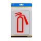 Fire Extinguisher Symbol  Sign 5in x 7in